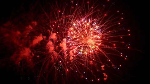 The fireworks in the night sky Video stock 86058358