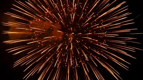 The fireworks in the night sky Stock-Footage 86270638