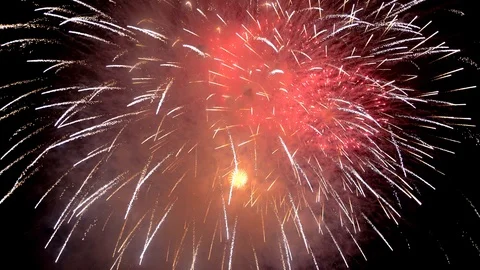 The fireworks in the night sky Stock-Footage 86299786