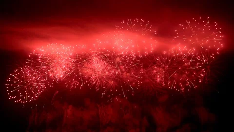 The fireworks in the night sky Stock Footage 86304282
