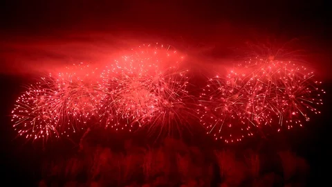 The fireworks in the night sky Stock Footage 86304470