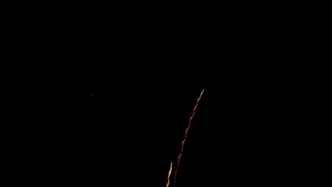 The fireworks in the night sky Stock Footage 87242664
