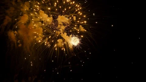 The fireworks in the night sky Video stock 87307280