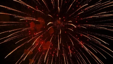 The fireworks in the night sky Stock Footage 88889734