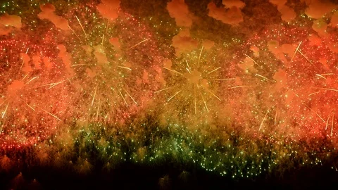 The fireworks in the night sky Stock-Footage 88890133