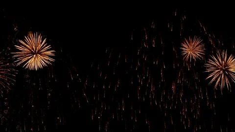 The fireworks in the night sky Video stock 88890139