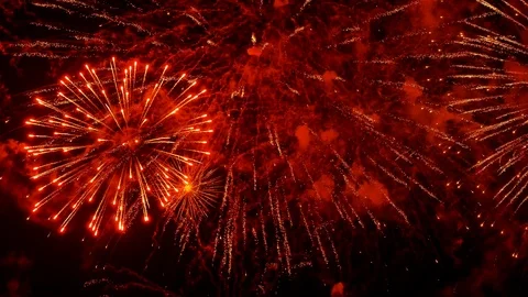 The fireworks in the night sky Stock-Footage 89074334