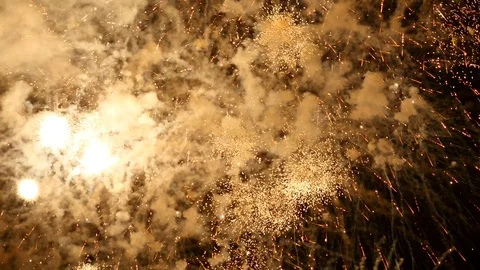 The fireworks in the night sky Video stock 89460760