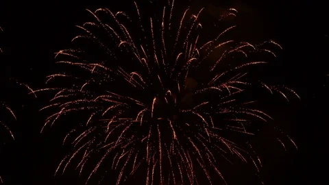 The fireworks in the night sky Stockbeeldmateriaal 89651650