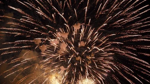 The fireworks in the night sky Video stock 89790540
