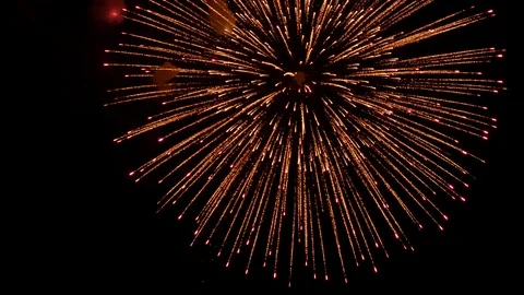 The fireworks in the night sky Stock Footage 89790581