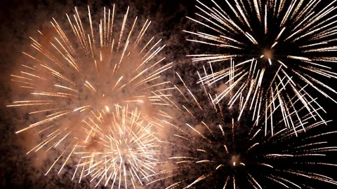 The fireworks in the night sky Video stock 90652508