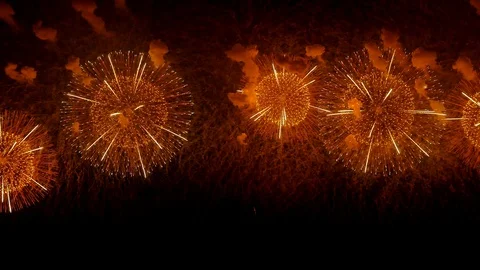 The fireworks in the night sky Stock Footage 90710107