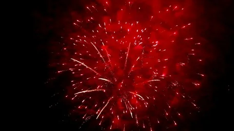 The fireworks in the night sky Stock Footage 91248612