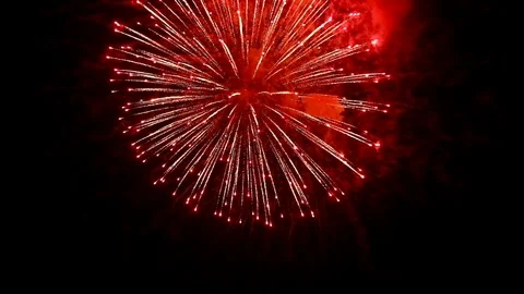 The fireworks in the night sky Stock Footage 91409197