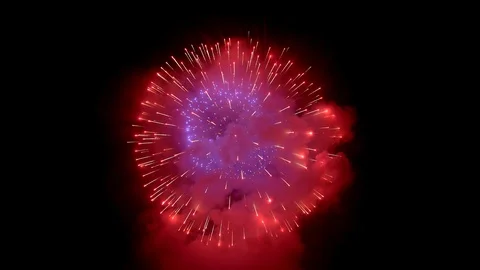 The fireworks in the night sky Video stock 91939539