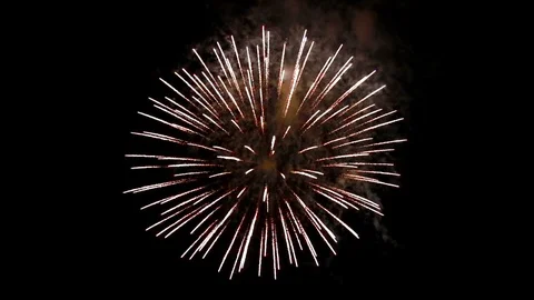 The fireworks in the night sky Stockbeeldmateriaal 91963241