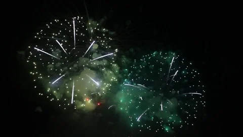 Fireworks in the Night Sky. Stock Footage 93483841