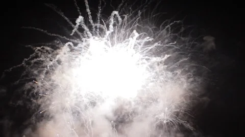 Fireworks in the Night Sky. Stock Footage 93524983