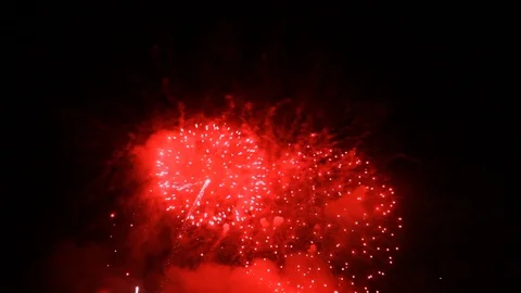 Fireworks in the Night Sky. Stock Footage 93525015
