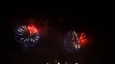 Fireworks in the Night Sky. Vidéo 93525044