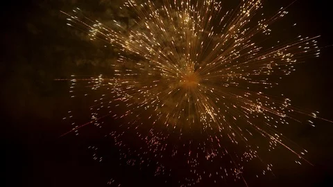 The fireworks in the night sky Stock Footage 100692631