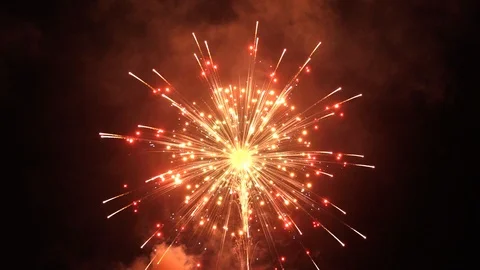 The fireworks in the night sky Stock Footage 100692729