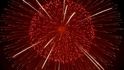 The fireworks in the night sky Stock Footage 100692754