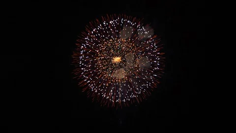 The fireworks in the night sky Stock Footage 100692810