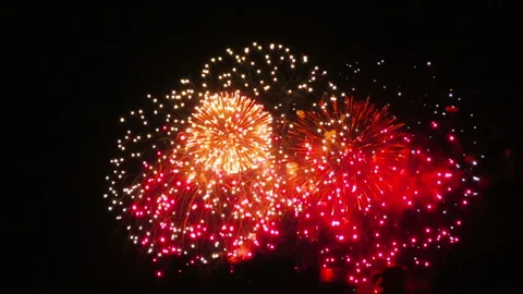 Fireworks in the night sky Video stock 103542530
