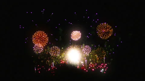 Fireworks in the night sky Vídeos de archivo 103542763