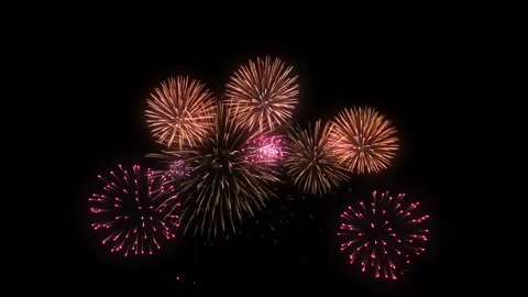 Fireworks in the night sky Stock Footage 103543509