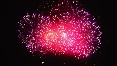 Fireworks in the night sky Video stock 103605508
