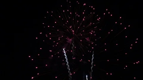 Fireworks in night sky Stock-Footage 118491711