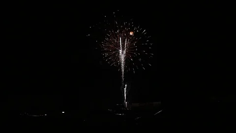 Fireworks in night sky Stock Footage 118492425