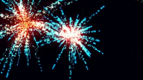 Fireworks in the night sky Stock Footage 120187949