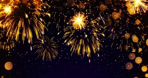Fireworks in the night sky Stock-Footage 121663481