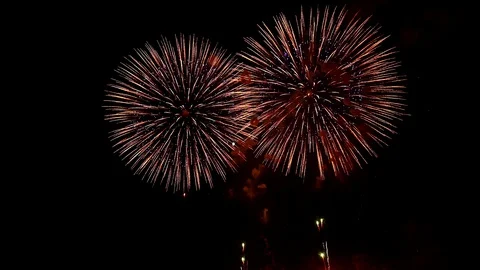Fireworks in the night sky Stock Footage 127949151