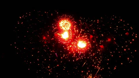 Fireworks in the night sky Video stock 130653109