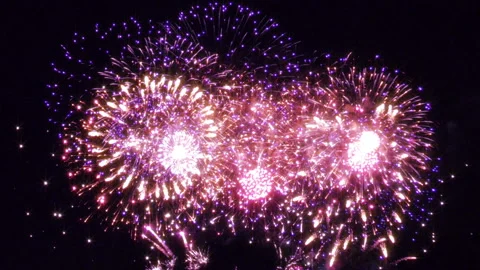 Fireworks in the night sky 库存影片 130653585
