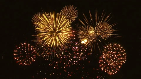 Fireworks in the night sky Stock-Footage 130653660