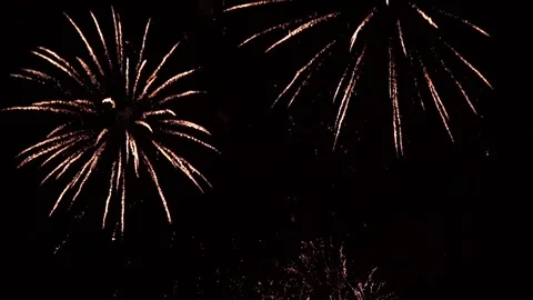 Fireworks in the night sky Stock Footage 133343327