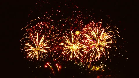 Fireworks in the night sky 库存影片 133825919