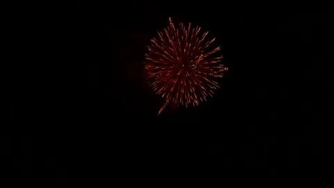 The fireworks in the night sky Stock Footage 166186322
