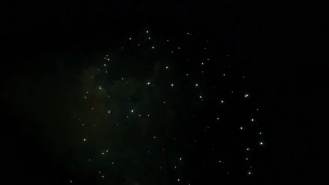 The fireworks in the night sky Stock Footage 166186325