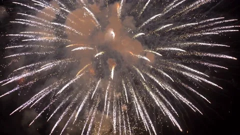 The fireworks in the night sky Stock-Footage 166186356