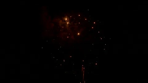 The fireworks in the night sky Video stock 166186381