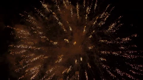 The fireworks in the night sky Stock Footage 166186417