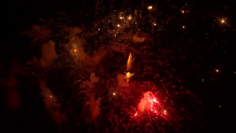 The fireworks in the night sky Stock-Footage 166186459