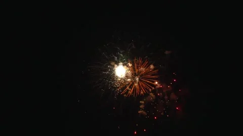 The fireworks in the night sky Video stock 169455604
